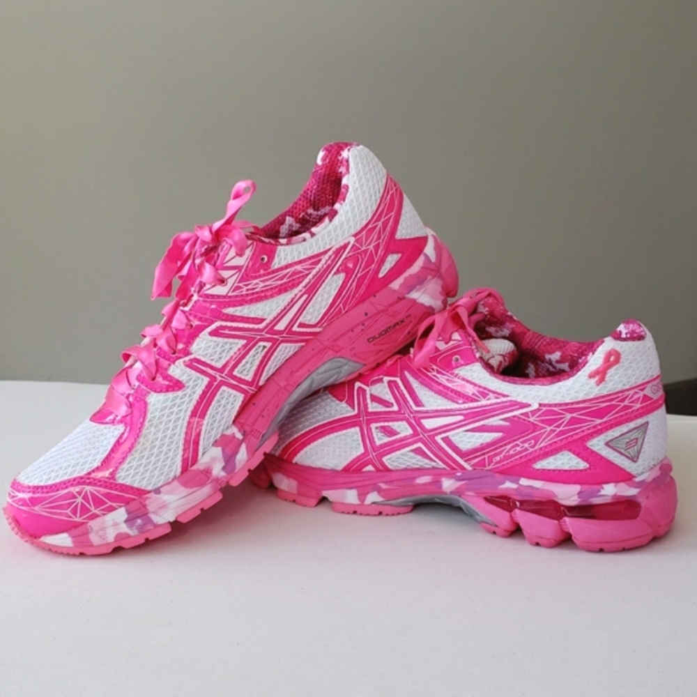 Asics women's 9.5 Breast Cancer Awareness Pink Ribbon GT 1000 3 PR - Picture 15 of 16